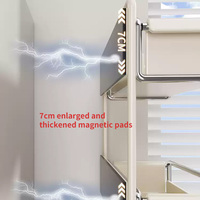 Organisateur de réfrigérateur multifonctionnel en métal pour cuisine, support magnétique pour épices, rangement coulissant