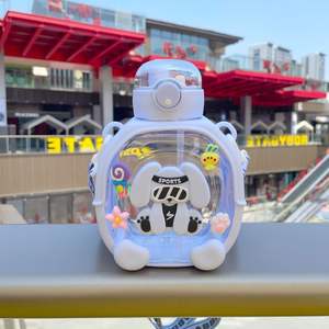 1000ML dessin animé ours verre tasse à café créatif mignon Animal eau tasse drôle jus tasse en plastique - Product Image 5