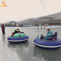 Amusant parc d'attraction spin zone électrique ice dodgem batterie gonflable UFO pare-chocs voitures avec télécommande