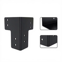 Cadre de support de pergola extérieure moderne minimaliste personnalisé, poteaux de clôture, pièces de connexion en fer forgé triangulaires