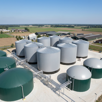 Digesteur anaérobie automatique anti-corrosion Schumann Tank 6000m 316L/Q355B pour biogaz, engrais et déchets organiques
