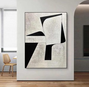 Personalizzare incorniciato naturale Beige marrone nero strutturato fatto a mano tela astratta arte della parete decorazione pittura a olio per la casa soggiorno - Product Image 6