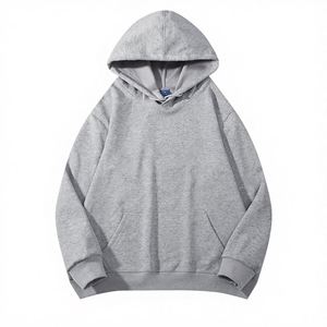 320Gsm Cotton Polyester Blended Loose Plain Logo <b>Off</b> <b>Shoulder</b> Unisex Blank Street Hoodie for Custom Print - Product Image 4