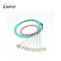 Câbles et queues de raccordement optiques à 12 fibres: connecteurs SC/UPC, LC, FC, ST, SM (monomode) et MM à code couleur 12