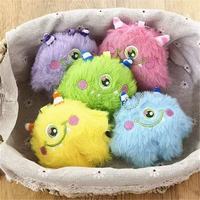 Poupée en peluche monstre à grands yeux super mignonne de dessin animé, petit monstre adorable pour fille, en coton PP, série Stupid, pendentif breloque de sac imprimé