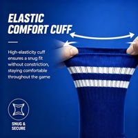 Chaussettes de football personnalisées, hautes jusqu'au genou, avec semelle rembourrée, soutien de la voûte plantaire, chaussettes de sport respirantes