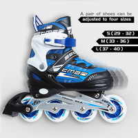 Patins à roulettes lumineux EACGkids, patins en ligne réglables, chaussures de patinage pour enfants, filles et garçons