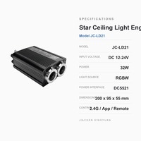 Kit de 1000 éclairages LED RVBW 32W 12V IP20 en aluminium 0,75 mm à double tête, effet étoile scintillante, pour toit/plafond, fibre optique, contrôle par application pour maison et voiture