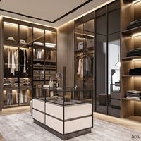 Système de dressing autoportant moderne avec poignées en aluminium et 5+ tiroirs, idéal pour hôtels et écoles – Conception gratuite
