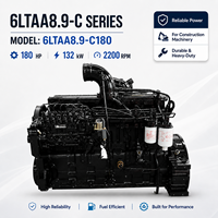 Moteur diesel industriel 6 cylindres Cums Cum 6LTAA8.9 Série 6LTAA8.9-C180 180 CV 2200 tr/min pour rouleaux compresseurs et compresseurs d'air