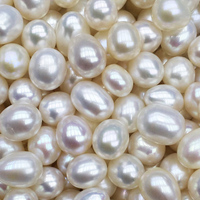 3A-4A Perle d'eau douce naturelle perles en forme de goutte de riz blanc DIY Bracelet Collier perle pour la fabrication de bijoux