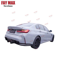 BMW 3 Serisi F30 için G80 M3 Stil Geniş Gövde Kiti, PP Plastik, Ön Arka Tampon, Yan Marşpiyeller Çamurluk Genişleticileri Dahil Tam Set