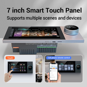 7 Inch Smart Home 30W <b>Amplifier</b> Ceiling <b>Speaker</b> Wall-Mounted Display USB Powered WiFi Tuya Support Two Zones Playback Smart Home - Product Image 2