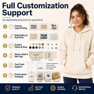 Felpe <span class=keywords><strong>con</strong></span> <span class=keywords><strong>Cappuccio</strong></span> Personalizzate per Donne, Produzione OEM ODM Professionale, Lussuoso Pile di Cotone GSM, Etichetta Privata, Ricamo e Stampa a Rilievo - Product Image 3