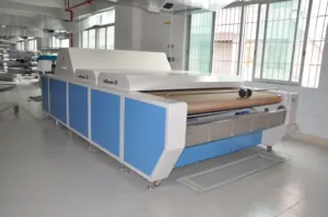 เครื่องตั้งค่าการหดตัวของผ้าอัตโนมัติสำหรับอุปกรณ์โรงงานตัดเย็บเสื้อผ้า