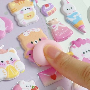 Pegatinas 3D Personalizadas de Animales, Hechas a Mano, Diseño de Dibujos Animados, Colores Vibrantes, para Manualidades, Diario, Teléfono - Product Image 3