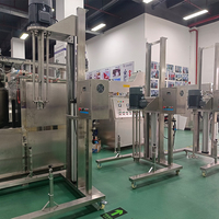 Homogénéisateur à levage pneumatique 100L-1000L mélange de pâte mélangeur à haut cisaillement disperseur mélangeur de liquide industriel