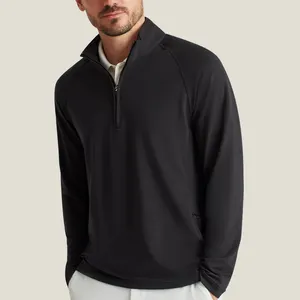 Sweat-shirt à capuche en polaire imprimé pour homme, vêtement de Sport, col zippé, de Golf, personnalisé, OEM, 1/4