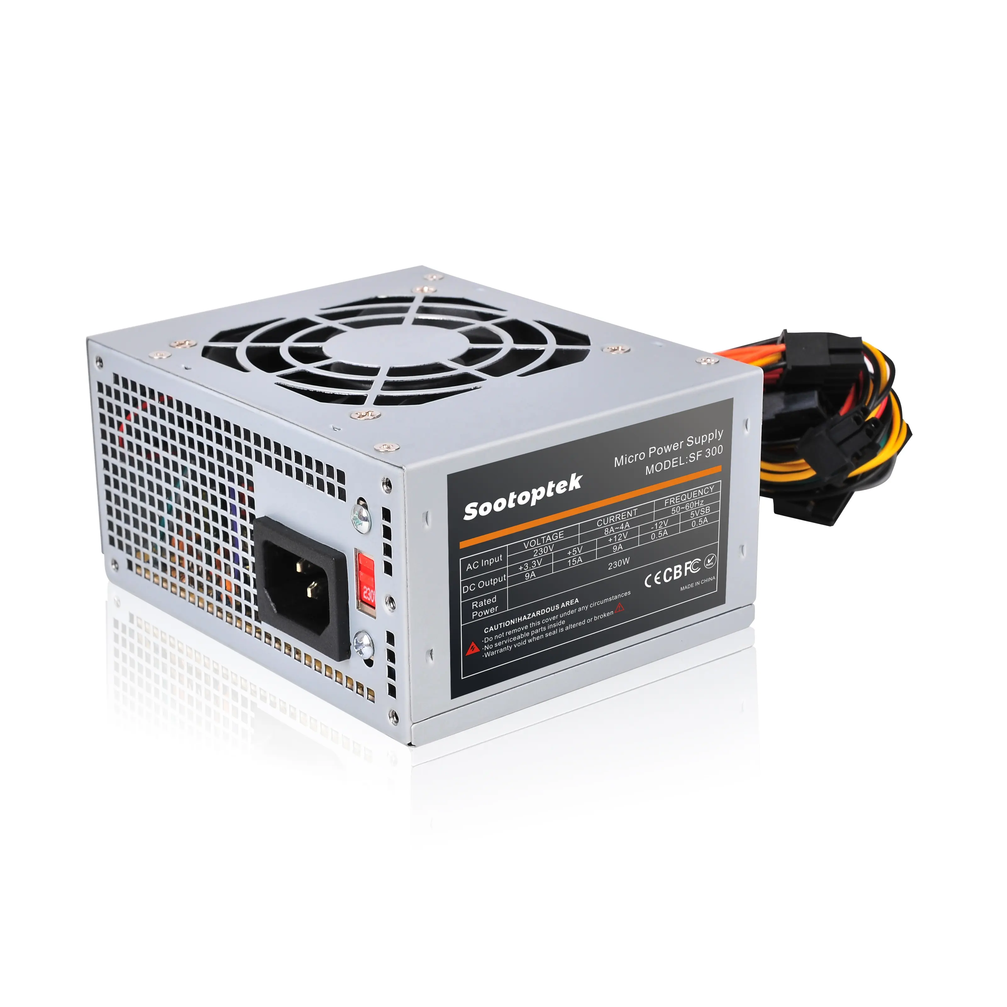 SECC micro ATX switching computer power supply 230w for slim computer case OEM SFX PC PSU with 8cm fan