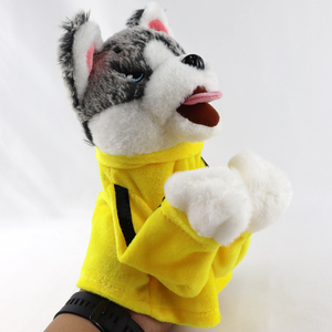 Mới đến trận chiến điện Kung Fu Husky Găng tay đấm bốc Thú nhồi bông con chó đấm bốc tương tác tay con rối đồ chơi - Product Image 2