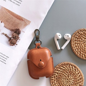เคสหนัง IVANHOE สำหรับ AirPods,เคสวินเทจหนัง PU แบบพรีเมียมสำหรับ Apple <span class=keywords><strong>AirPod</strong></span> หูฟังเคสชาร์จ - Product Image 1