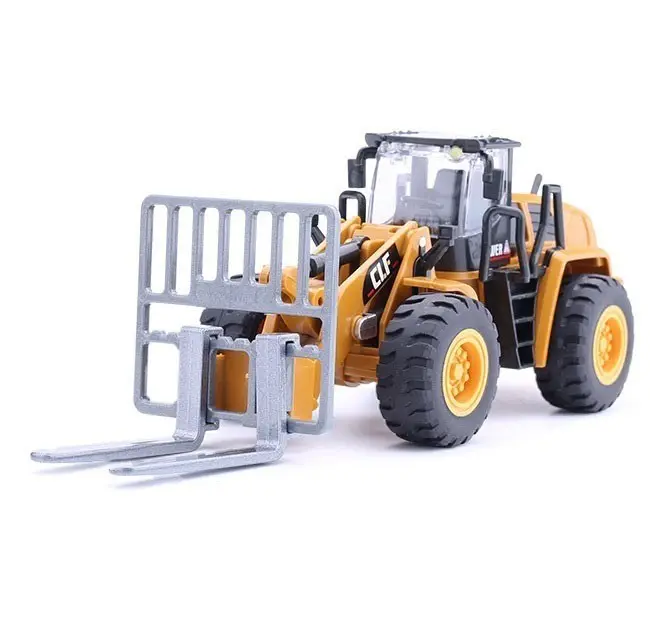 Nieuw Product Legering Diecast Vorkheftrucks Wegrollen Bulldozers Speelgoedmodel 1:50 Metalen Technisch Voertuig Speelgoed