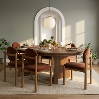 Chaises de salle à manger FERLY en bois massif, style moderne et luxueux, pour la maison, les salons, les restaurants et les bureaux à domicile.