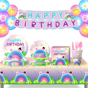 <span class=keywords><strong>Gabby</strong></span> Doll House Tema Suministros para fiestas <span class=keywords><strong>de</strong></span> cumpleaños infantiles y decoraciones para fiestas - Product Image 1