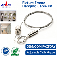 Kit de fixation de câbles anti-rouille FENGMIN - Personnalisable directement en usine pour panneau LED, éclairage de plafond, montage intérieur/extérieur