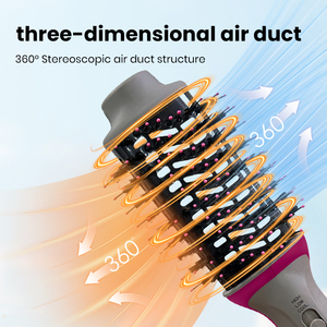 One <b>Step</b> Electric Hot Air Brush Hair Curling 1200W Blow Dryer Brush Hair Comb Cold & Hot Hair Straightening Comb - Product Image 2