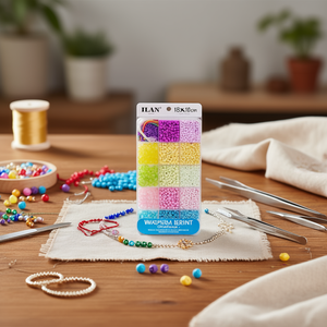 Ilan <b>Bead</b> <b>Set</b> 18x10cm Multicolor Crafting Kit Round Acryl Durable - Product Image 3