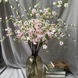 Branches d'arbre artificielles en tissu de soie de haute qualité, fleurs de cerisier blanches et roses, tiges de sakura pour la décoration de mariage - Product Image 4