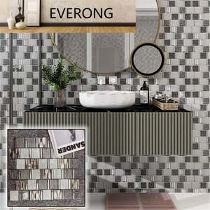 Tuile de mosaïque en verre de fleur d'usine pour la décoration à la maison de tuile de mosaïque de dosseret de cuisine avec la tuile de frontière de prix bas pour la cuisine - Product Image 2