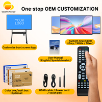 Pantalla Táctil Inteligente 4K de 55, 65, 75, 86, 98 y 110 Pulgadas, Panel Plano Interactivo con IA, Fabricante OEM