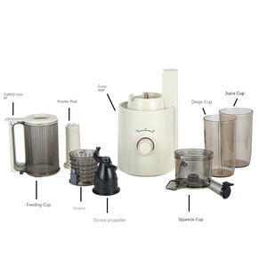 Cubierta de Seguridad para <span class=keywords><strong>Exprimidor</strong></span> Doméstico para Separación de Residuos de Jugo, Función de Exprimido a 60 RPM, Gran Diámetro, Capacidad de 550 ml, ABS/PC - Product Image 2