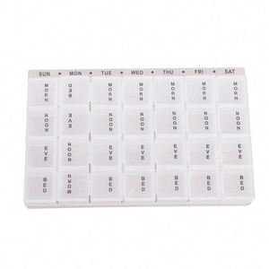 Organizador Semanal de Pastillas JH Medibox PP con 28 Compartimentos, a Prueba de Niños, Portátil, con Logotipo Personalizado - Product Image 4