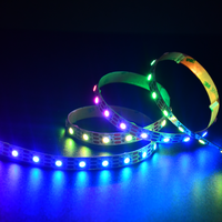 Fabricant de bandes LED numériques à pixels, 24 volts, 5 m, flexibles, noires et blanches, pour rétroéclairage de télévision, bande LED intelligente RGB