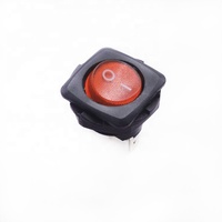 Interrupteur à bascule rond de 20 mm avec lumière LED 6A 250V T85 1E4