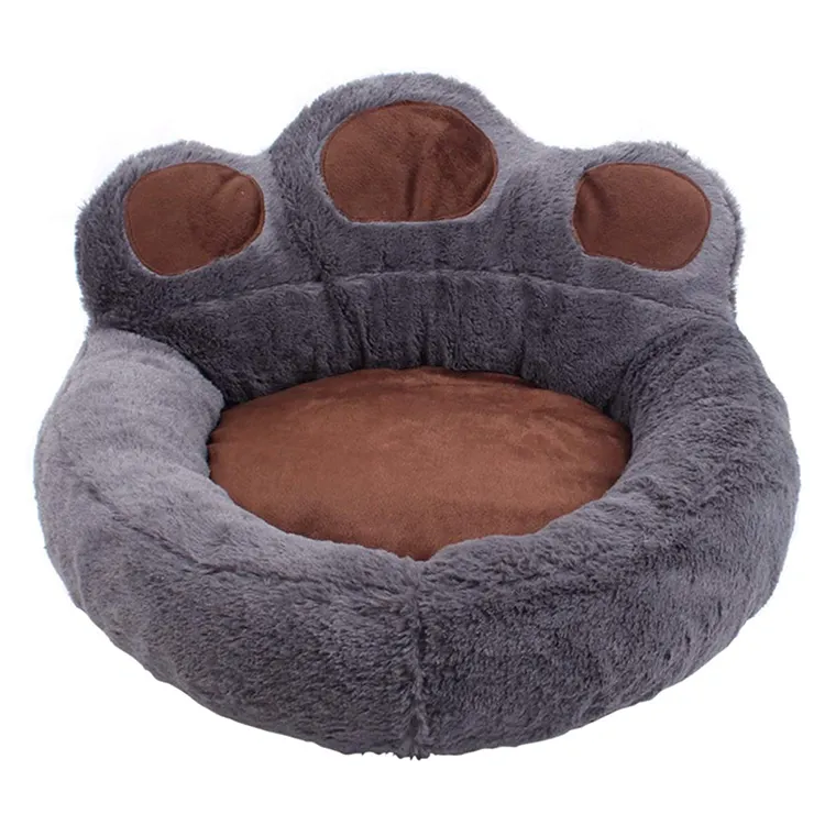 big comfortable bear paw cute cat bed giant eco friendly premium pet anxiety bed for mother dog