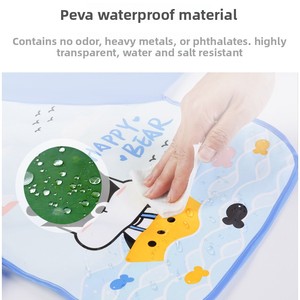 <span class=keywords><strong>Tablier</strong></span> de protection imperméable en polyester pour bébés et enfants, motif dessin animé, idéal pour la peinture et les repas, pour garçons et filles - Product Image 3