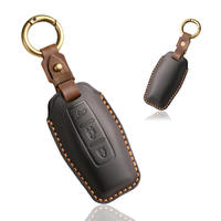 Étui à clés vintage adapté au nouveau porte-clés GAC Mitsubishi Outlander, étui de protection pour clés en cuir véritable vintage