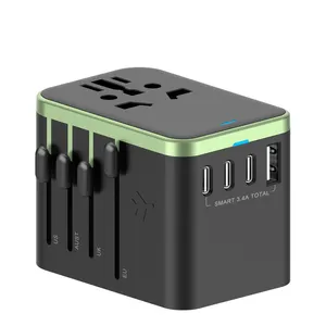 Newest Design International Electrical USB Charger Travel Adaptor Plug Socket Universal Travel Adapter with Type-C 5.0A Output