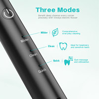 Limpiador Dental Eléctrico Sónico con Pantalla LED, Movimiento Oscilatorio de 30 Grados, Resistente al Agua IPX7, Recargable Tipo-C, Mediano