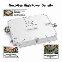 Module amplificateur de puissance RF large bande X-Band 100W 8000-12000MHz 50dBm 30% PAE SSPA à gain élevé pour radar, EMC et tests en laboratoire