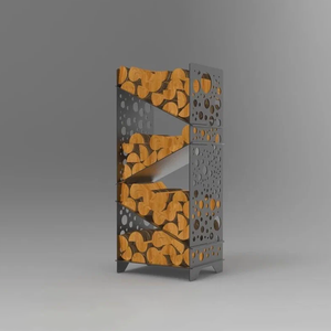 Estante Metálico Resistente para Almacenamiento <span class=keywords><strong>de</strong></span> <span class=keywords><strong>Leña</strong></span> para Chimenea - Product Image 2