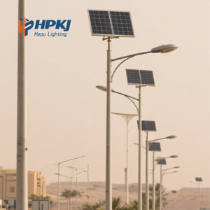 European Standard 150W/200W/50W Solar Street <b>Lights</b> Middle East Style Lamp Pole 8-12M 5000K Color Temperature Outdoor - Product Image 1