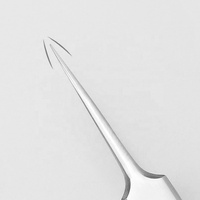Pince à épiler pointue en acier inoxydable de précision Extracteur de points noirs et de boutons Kit d'outils de traitement de l'acné avec pinces cellulaires pour le visage du nez