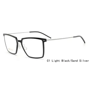Высокое качество Новое поступление дизайн готовый запас титановые очки b титановая оптическая оправа с ацетатной комбинацией