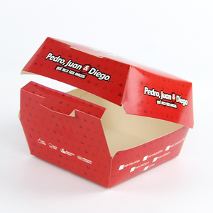 生分解性カスタムクラフト紙クラムシェルバーガーボックス - Product Image 4