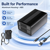 Enclosure Hard Drive RAID 5 Bay USB 3.2 Tipe C 10Gbps dengan Hub USB dan Pembaca Kartu SD untuk HDD/SSD SATA 2.5/3.5 inci Aluminium